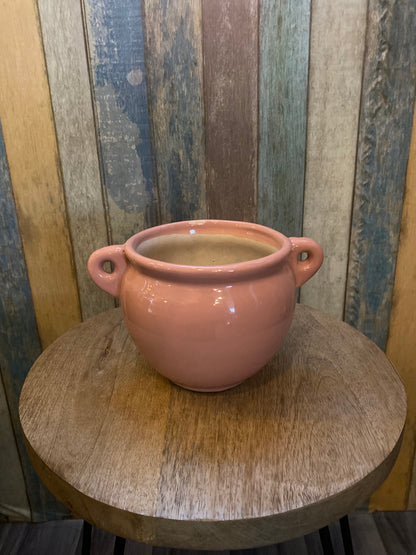 Pink Ceramic Planter (Round)